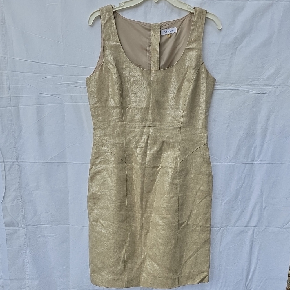 Calvin Klein Gold Mini Dress